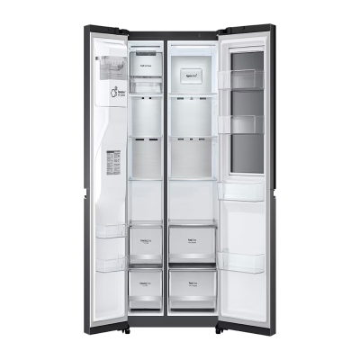 Lg REFRIGERADORA SIDE BY SIDE NEGRA DE 22.4P³ INSTAVIEW DOOR IN DOOR CRAFT ICE VS25XH